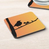 Blackbird-Silhouette Getränkeuntersetzer (Linke Seite)