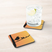 Blackbird-Silhouette Getränkeuntersetzer (Rechte Seite)