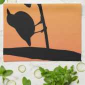 Blackbird-Silhouette Handtuch (Gefaltet)
