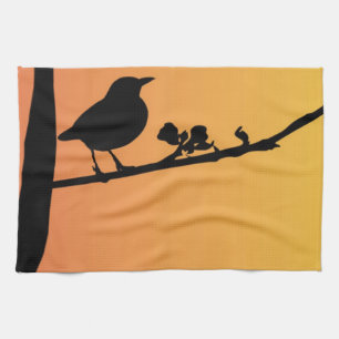 Blackbird-Silhouette Handtuch