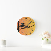 Blackbird Silhouette Runde Wanduhr (Zuhause)