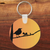 Blackbird-Silhouette Schlüsselanhänger (Vorderseite)