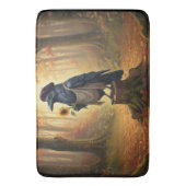 Blackbird The Artful Corvid Raven Badematte (Vorderseite Vertikal)