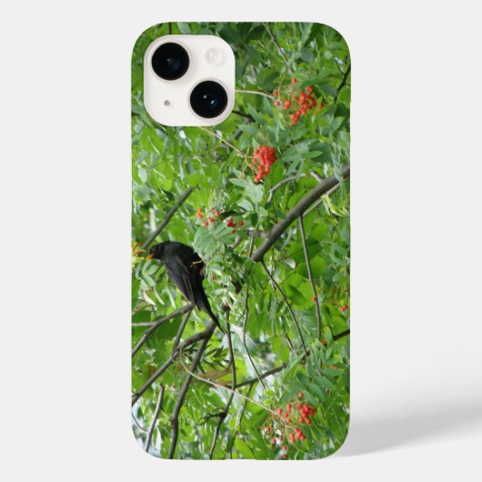 Blackbird und Berries Case-Mate iPhone Hülle (Rückseite)