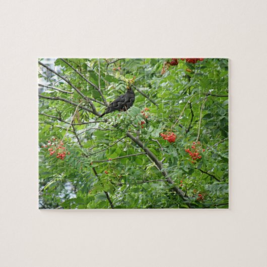 Blackbird und Berries Puzzle (Horizontal)