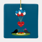 Blackbird's Spaghetti Meatballs Valentine's Date Keramikornament (Rückseite)