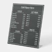 Blackboard Background Café Coffee Shop Menü Sockelschild (Vorderseite)