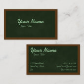 Blackboard Chalkboard Teacher School Business Card Visitenkarte (Vorne/Hinten)
