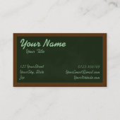 Blackboard Chalkboard Teacher School Business Card Visitenkarte (Rückseite)