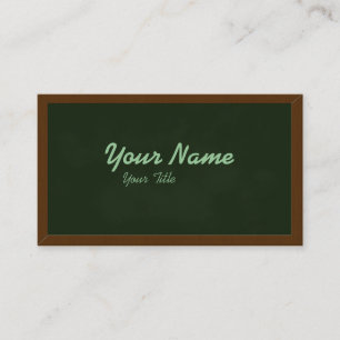 Blackboard Chalkboard Teacher School Business Card Visitenkarte