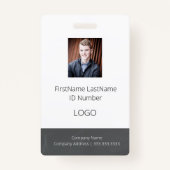 Blackboard Employee ID Abzeichen mit Barcode Ausweis (Vorderseite)