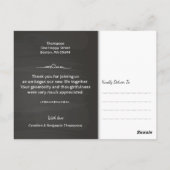 Blackboard Foto Wedding Danke Postkarte (Rückseite)