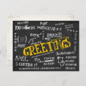 Blackboard Postcard vom Dorm Postkarte (Vorne/Hinten)