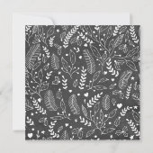 Blackboard Rustikales Blumenhaus Einladung (Rückseite)