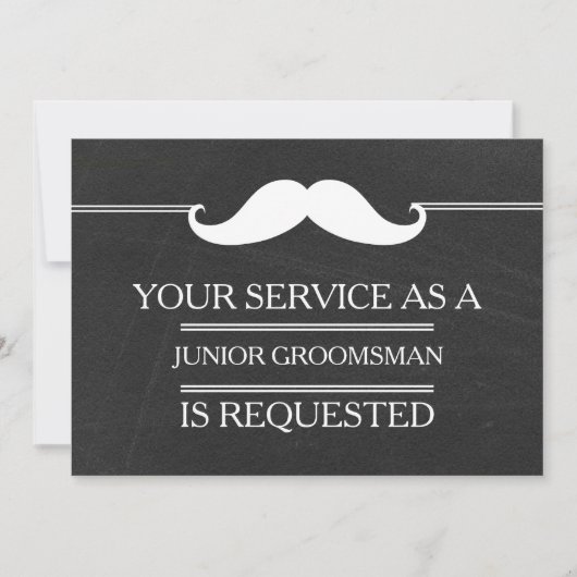 Blackboard Your Service als Trauzeuge Request Einladung (Vorderseite)