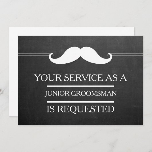 Blackboard Your Service as a Groomsman Request Inv Einladung (Vorne/Hinten)