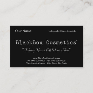 Blackbox-Kosmetik, unabhängige Verkäufe Associ… Visitenkarte