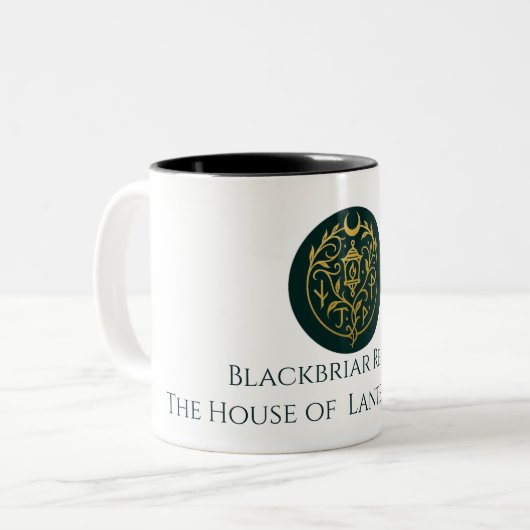 Blackbriar-Reach-Logo und Tasse (Vorderseite Links)