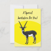 Blackbuck-Antelope-Abbildung Einladung (Rückseite)