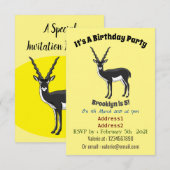 Blackbuck-Antelope-Abbildung Einladung (Vorne/Hinten)