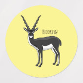 Blackbuck-Antelope-Abbildung Etiketten (Design 1)