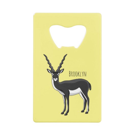 Blackbuck-Antelope-Abbildung Geldbeutel Flaschenöffner (Vorderseite)