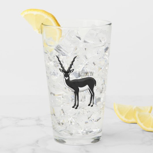 Blackbuck-Antelope-Abbildung Glas (Vorderseite Ice)