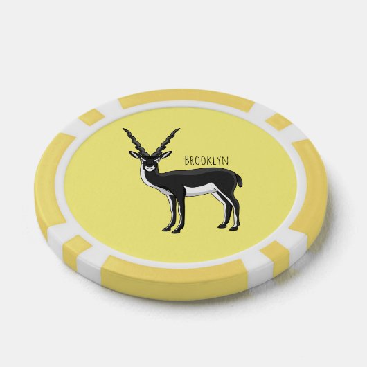 Blackbuck-Antelope-Abbildung Pokerchips (Einzeln)