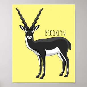 Blackbuck-Antelope-Abbildung Poster