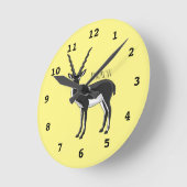 Blackbuck-Antelope-Abbildung Runde Wanduhr (Winkel)