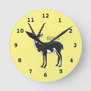 Blackbuck-Antelope-Abbildung Runde Wanduhr