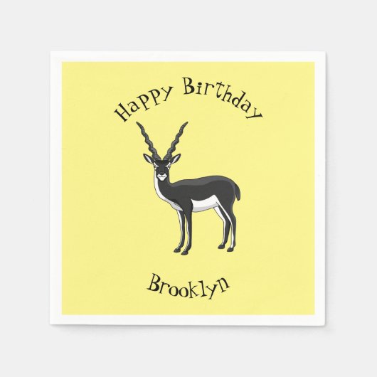 Blackbuck-Antelope-Abbildung Serviette (Vorderseite)