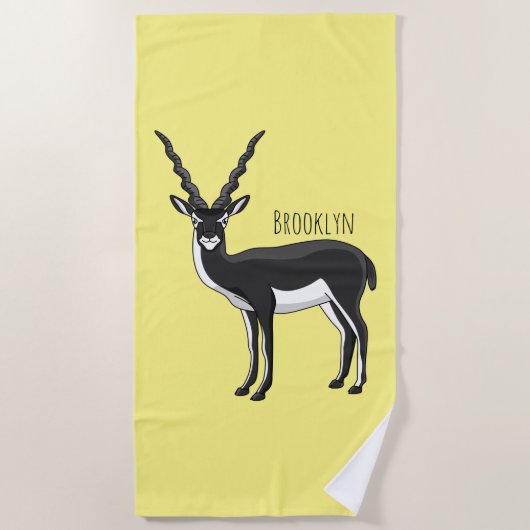 Blackbuck-Antelope-Abbildung Strandtuch (Vorderseite)