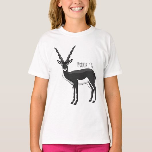 Blackbuck-Antelope-Abbildung T-Shirt (Vorderseite)