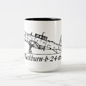 Blackburn b 24 skau Aircraft Zweifarbige Tasse (Mittel)