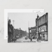 Blackburn Road, Accrington, Lancashire in den 40er Postkarte (Vorne/Hinten)