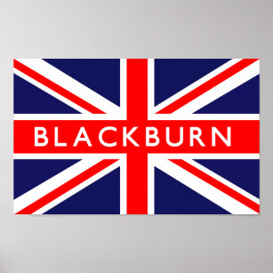 Blackburn UK Flag Poster
