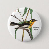 Blackburnian Warbler, Audubon, Wildlife Vogelbeoba Button (Vorderseite)
