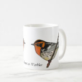 Blackburnian Warbler White Coffee Cup Kaffeetasse (VorderseiteRechts)