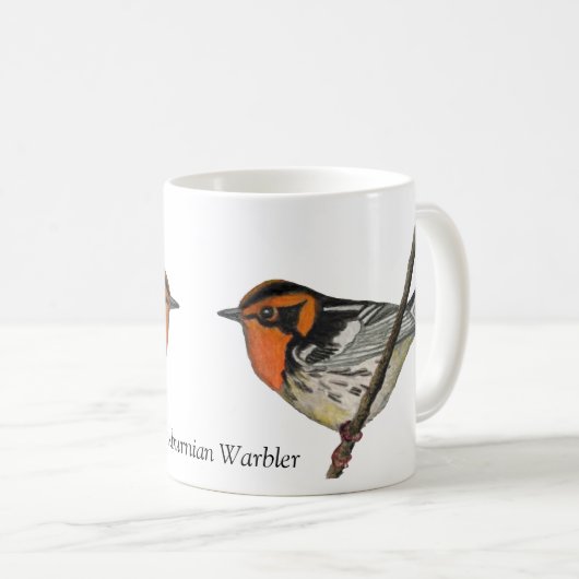 Blackburnian Warbler White Coffee Cup Kaffeetasse (VorderseiteRechts)