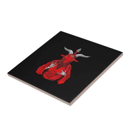 Blackcraft Antichrist Ziege Satan Baphomet Fliese (Seite)