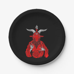 Blackcraft Antichrist Ziege Satan Baphomet Pappteller