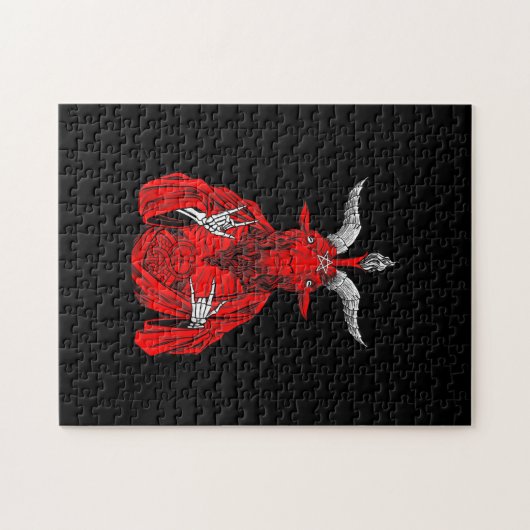 Blackcraft Antichrist Ziege Satan Baphomet Puzzle (Horizontal)