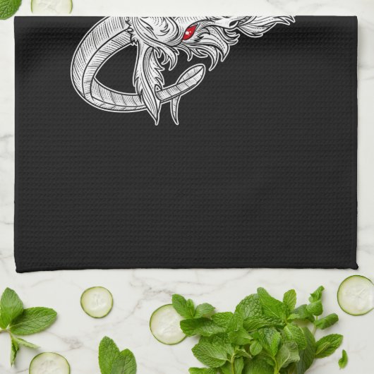 Blackcraft Cool Baphomet Black Goat Satan Geschenk Geschirrtuch (Gefaltet)