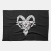 Blackcraft Cool Baphomet Black Goat Satan Geschenk Geschirrtuch (Horizontal)