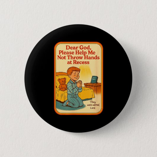 Blackcraft Gott Schule Lustiger Dunkler Humor Goth Button (Vorderseite)