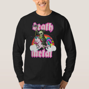 Blackcraft Grim Sensenmann Rides Unicorn Death Met T-Shirt