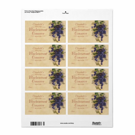 Blackcurrant Canning-Label (Vorne)