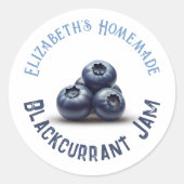 Blackcurrant Jam Runder Aufkleber (Vorderseite)