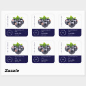 Blackcurrant Small Business Label Quadratischer Aufkleber (Blatt)